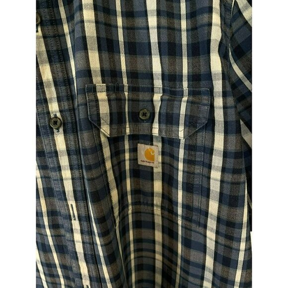 Carhartt Men's Loose Fit Button-Down Collar Loose Fit Short Sleeve Shirt Sz XL… - Picture 5 of 12